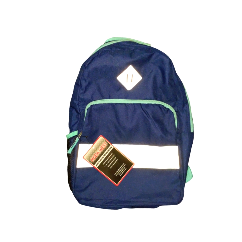 MODA WEST Blue Backpack/Safety Reflective NWT